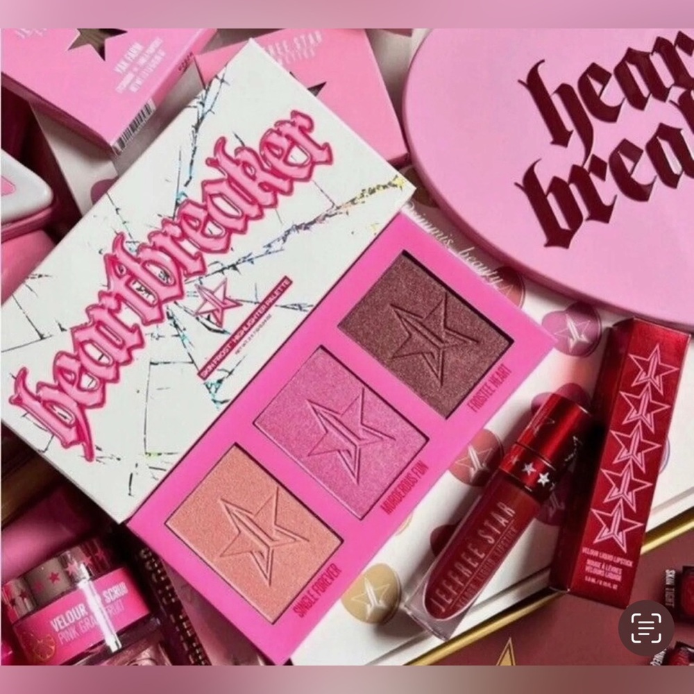 Jeffree Star Heartbreaker Highlighter Palette - Pink, Rose, Bronze
